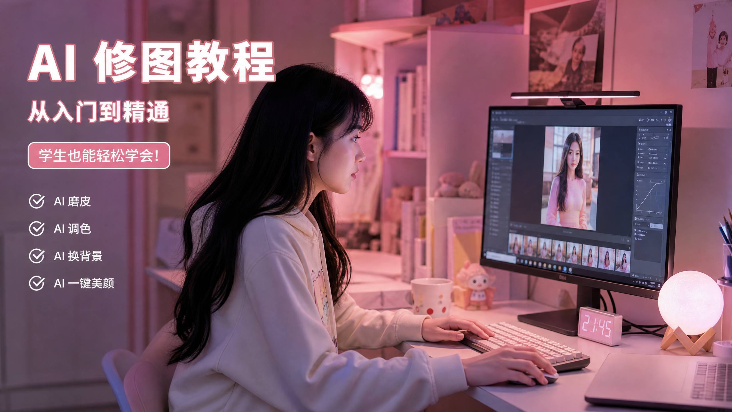 麻豆 【麻豆AI传媒教程】麻豆AI修图与传媒剪辑视频演示，新手也能学会